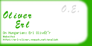 oliver erl business card